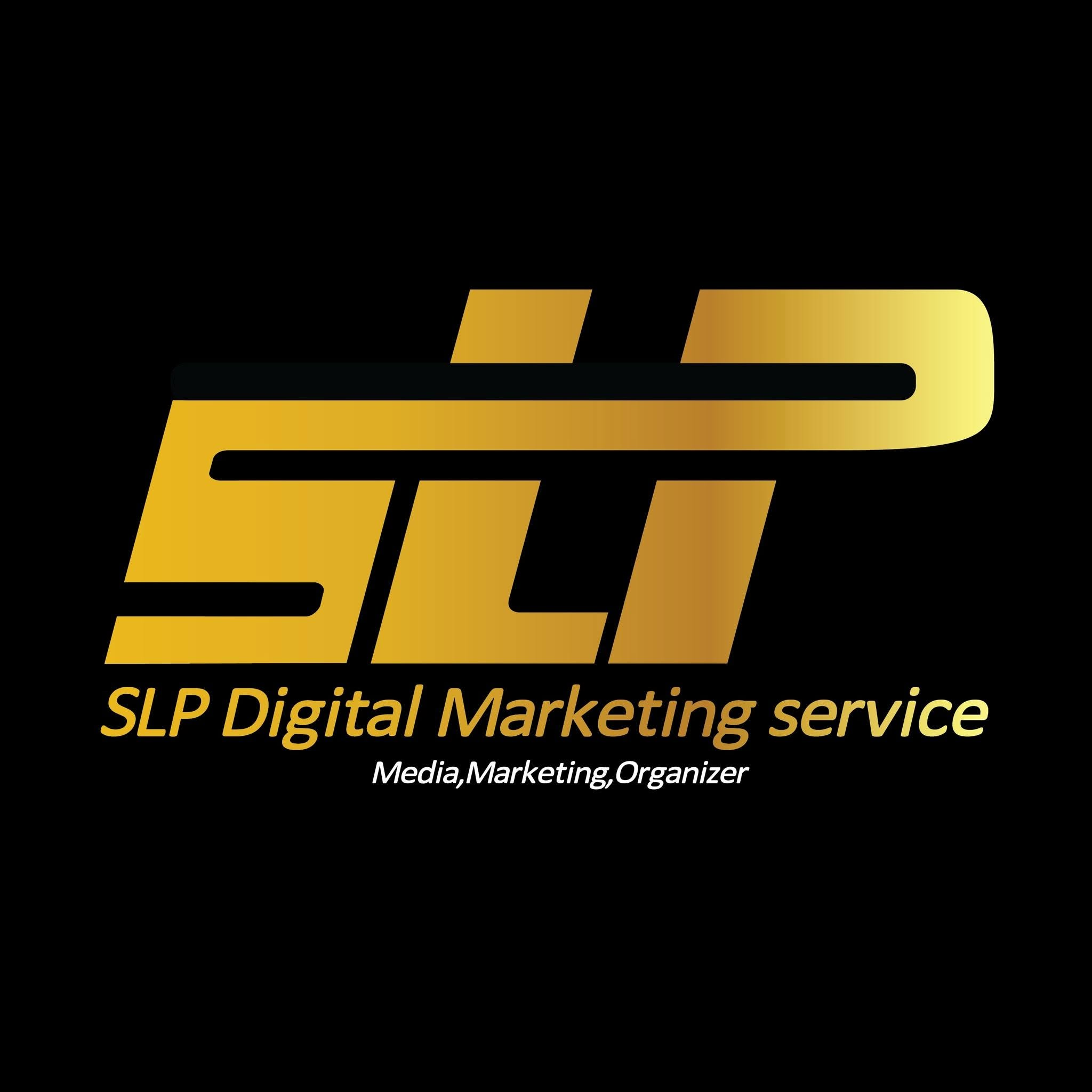ໂລໂກ້ SLP Digital Marketing Service ສີທອງ
